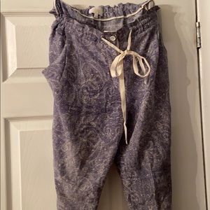 Wilfred Blue Paisley Silk Trousers